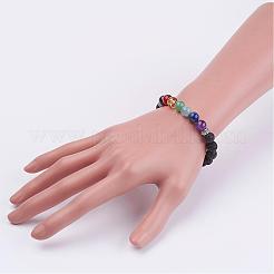 Braccialetti intrecciati naturali della pietra preziosa&nbsp;BJEW-JB02948