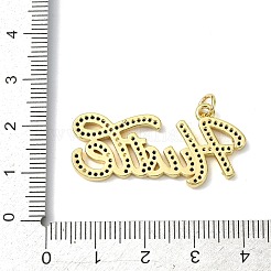 Pendentifs en laiton zircon cubique transparent&nbsp;KK-H270-07H-02