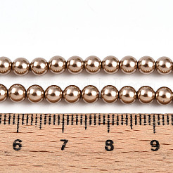 Fili di perle di vetro perlato con vernice da forno&nbsp;HY-N002-4mm-A06