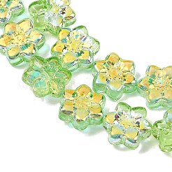 Chapelets de perles en verre électroplaqué&nbsp;EGLA-P069-02A-AB07
