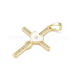 Pendentifs en laiton zircon cubique transparent&nbsp;CU-CBADD0C-05G-01