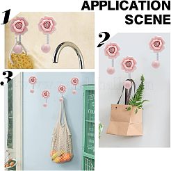 Wandgarderobe aus Porzellan mit 3D-Blume aus Keramik&nbsp;FIND-WH0040-63
