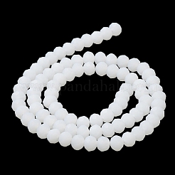 Brins de perles de verre de couleur unie imitation jade&nbsp;EGLA-A034-J2mm-MD05
