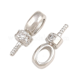 Messing-Mikropavé-SchraubKlauen mit Zirkonia&nbsp;CU-CBA3901-02P