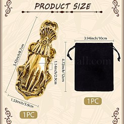 Clip segnalibro in lega a forma di mano&nbsp;AJEW-CP0006-94A-AG