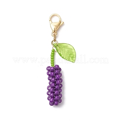 Decorazioni pendenti con perline di semi di vetro di gelso&nbsp;HJEW-MZ00267-01