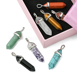 DIY-Sets zur Herstellung von Halsketten aus natürlichen und synthetischen Edelsteinen und gewachsten Kordeln&nbsp;DIY-FS0008-04B