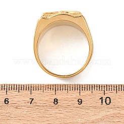 304 Edelstahl-Fingerringe mit breitem Band&nbsp;RJEW-F201-04G