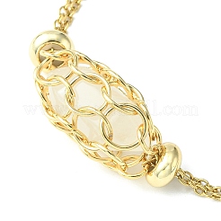 Braccialetto a maglie tonde con pietre preziose naturali miste&nbsp;BJEW-JB09563