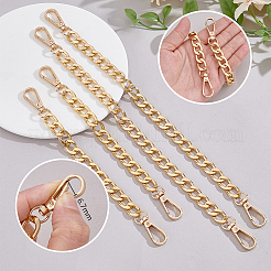 4 Stück 2 Stile Aluminium-Panzerketten-Taschen-Schultergurte&nbsp;PURS-PH0001-34G
