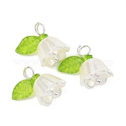 Pendentifs en acrylique avec imitation de perles en plastique ABS&nbsp;PALLOY-JF05659-12