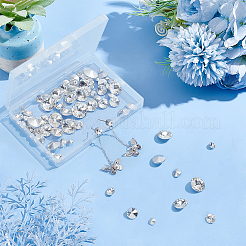 120 Stück Glas-Strass-Cabochons im 6-Stil&nbsp;GLAA-FG0001-10