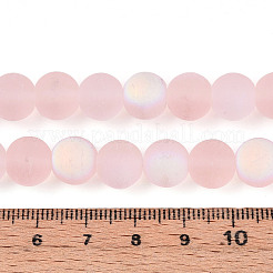 Fili di perline di vetro trasparente smerigliato&nbsp;GLAA-T032-T10mm-MBB10