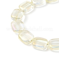 Brins de perles de verre de galvanoplastie transparentes&nbsp;EGLA-P049-02A-FR03