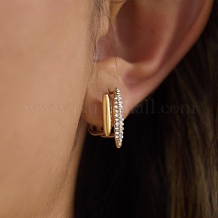 Pendientes de acero inoxidable 304 con rhinestone para mujer&nbsp;SA-CBA0E8A-02G