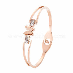 Kristall-Strass-Schmetterlingsarmband&nbsp;BJEW-N017-019RG