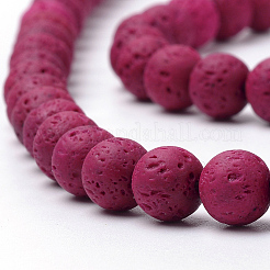 Synthetic Lava Rock Beads Strands&nbsp;G-S247-6mm-M-1
