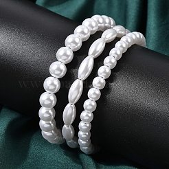 Armbänder aus Kunststoffperlen für Damen&nbsp;BJEW-L716-02P