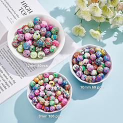 200pcs 3 Art handgemachte Polymer-Ton-Perlen&nbsp;CLAY-BC0001-03