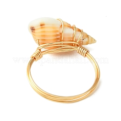 Natürliche Spiralmuschel-Fingerringe&nbsp;RJEW-TA00169