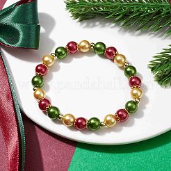 Glas runde Perlen Stretch-Armbänder&nbsp;BJEW-JB10080