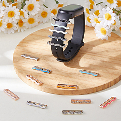 15 Stück 3 Farben Legierung Welle Uhrenarmband Charms für Uhrenschlaufen Zubehör&nbsp;FIND-FH0017-65
