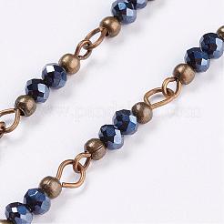 Cadenas de abalorios de vidrio hecho a mano&nbsp;AJEW-JB00320