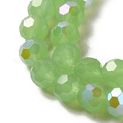 Chapelets de perles en verre imitation jade&nbsp;LS-EGLA-A035-J6mm-L01