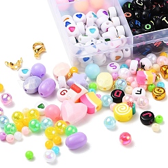 1789pcs artesanía y enchapado y cuentas acrílicas opacas y pintadas con aerosol&nbsp;DIY-YW0002-79