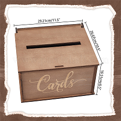 Scatole di legno per biglietti di nozze&nbsp;CON-WH0100-16B