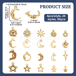 80 pz 20 stili pendenti in lega di stile tibetano&nbsp;FIND-UN0007-50