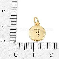 Ciondoli in ottone zirconi chiari micro pavé&nbsp;CU-CBA56CE-12G-F