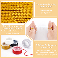 5 rouleau de cordon Milan en nylon 5 plis 3 couleurs&nbsp;OCOR-OC0001-40B