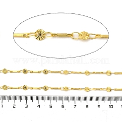 Catene a maglie tonde piatte in ottone testurizzato&nbsp;CHS-H112-07G