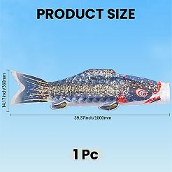 Satin japanische Karpfen Windsack Streamer Fisch Flagge&nbsp;AJEW-WH20098-041B