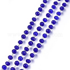 Chaînes de perles en verre manuels&nbsp;GLAA-P043-04