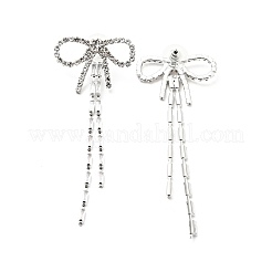 Strass di cristallo e orecchini a bottone con zirconi cubici trasparenti&nbsp;EJEW-C037-01D-P