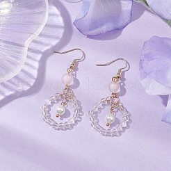 Pendientes colgantes de acero inoxidable 304 con tachuelas acrílicas&nbsp;EJEW-JE05962-02