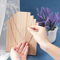 Présentoirs à bijoux en bois de pin&nbsp;NDIS-WH0007-01