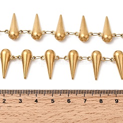 Halsketten aus Edelstahl 304 mit kegelförmigen Stachelgliedern für Damen&nbsp;NJEW-G192-01G