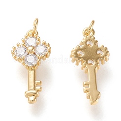 Pendenti in zirconi cubici trasparenti in micro pavè di ottone&nbsp;ZIRC-K086-04G