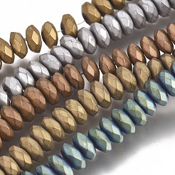 Fili di perle di ematite sintetica non magnetica con placcatura sotto vuoto pvd&nbsp;G-I276-09
