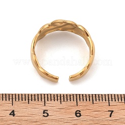 Bague ouverte en acier inoxydable 304 pour femme&nbsp;RJEW-M049-01G-08