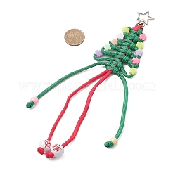 5 ciondolo per albero di Natale in corda di poliestere e spandex&nbsp;HJEW-JM03799