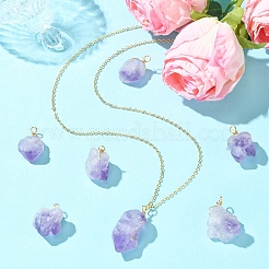 10 Stück natürliche Amethyst-Anhänger&nbsp;PALLOY-CJ00158