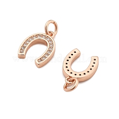 Cz Messing Micro Pave Zirkonia Hufeisen Charme&nbsp;LS-ZIRC-L018-13RG