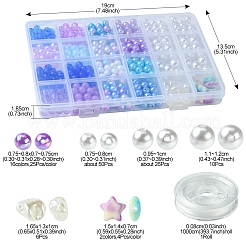 DIY-Sets zur Schmuckherstellung aus runden Kunstperlen aus Acryl und ABS-Kunststoff&nbsp;DIY-FS0007-42