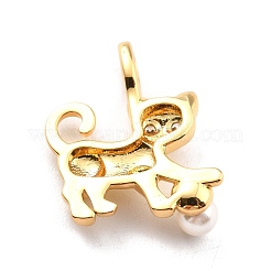 Ciondoli in ottone con placcatura a cremagliera con micro pavé di zirconi chiari&nbsp;ZIRC-C032-01G