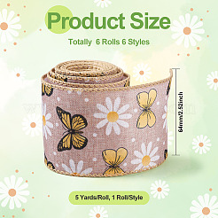 6 rouleau de ruban polyester 6 styles&nbsp;OCOR-KS0001-01
