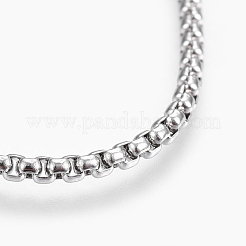 Pulseras de cadena de caja de acero inoxidable 304 resistentes al deslustre&nbsp;BJEW-P239-01B